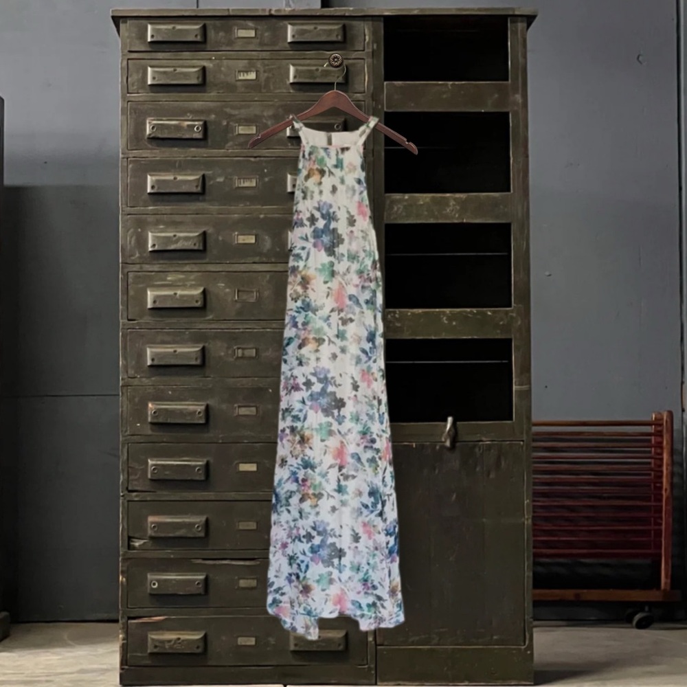 LIKELY • Floral Chester Pleated Maxi Dress Baby Bump Friendly Wedding Shower - Picture 7 of 8